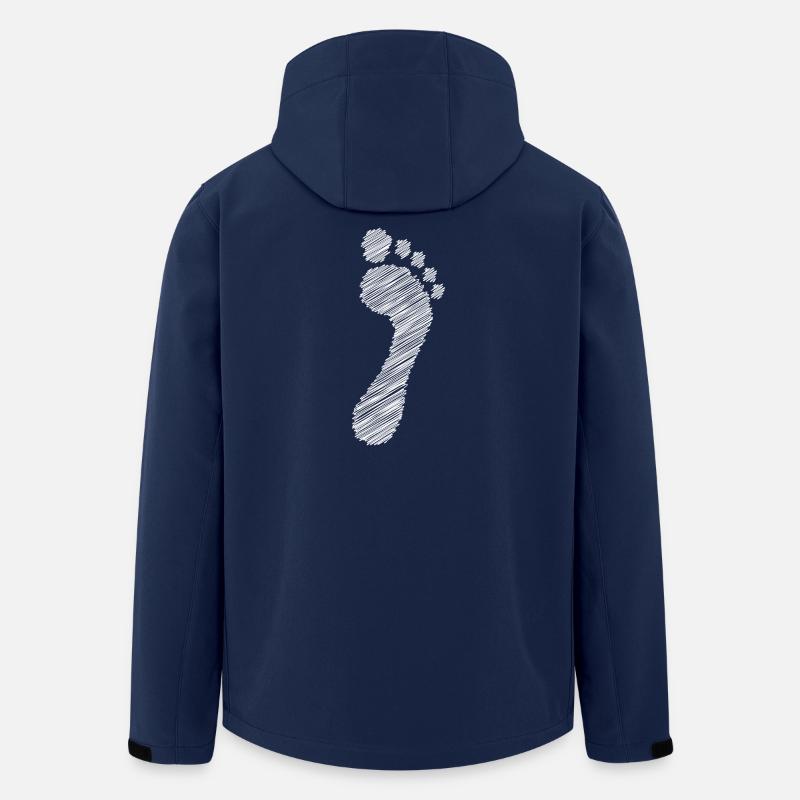 Coureurs naturels pieds nus blancs - Veste softshell homme en polyester recyclé Stanley/Stella - marine