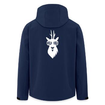 Wilder Reh-Boy mit Sonnenbrille - weiß - Recycelte Männer Softshell-Jacke von Stanley/Stella - Navy - Hinten - AI Model Male 185 light (185cm)