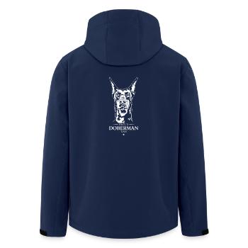 Doberman Dad Hunde Hund Dobermann Wilsigns - Recycelte Männer Softshell-Jacke von Stanley/Stella - Navy - Hinten - AI Model Male 185 light (185cm)
