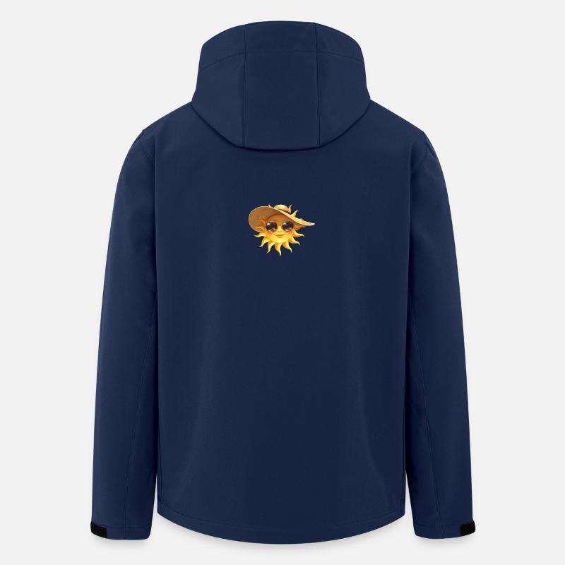 Sonnensonne mit Hut und Sonnenbrille - Recycelte Männer Softshell-Jacke von Stanley/Stella - Navy