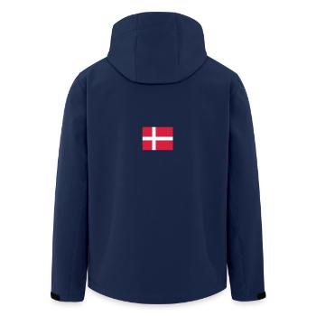 Drapeau national du Danemark - Veste softshell homme en polyester recyclé Stanley/Stella - marine - Dos - AI Model Male 185 light (185cm)