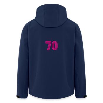 70. 70 YEARS. 70TH ANNIVERSARY. 70TH ANNIVERSARY. - Men’s Recycled Softshell Jacket by Stanley/Stella - navy - Back - AI Model Male 185 light (185cm)