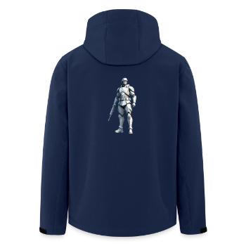 Soldier - Low Poly Army Design - Men’s Recycled Softshell Jacket by Stanley/Stella - navy - Back - AI Model Male 185 light (185cm)
