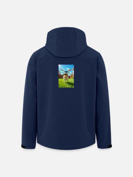 Hamsterpilot im Hubschrauber - Recycelte Männer Softshell-Jacke von Stanley/Stella - Navy