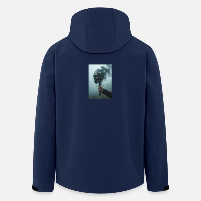 Schattenschädel mit Rauchschwert - Recycelte Männer Softshell-Jacke von Stanley/Stella - Navy