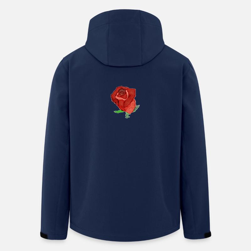 Romantische Rosenillustration - Recycelte Männer Softshell-Jacke von Stanley/Stella - Navy