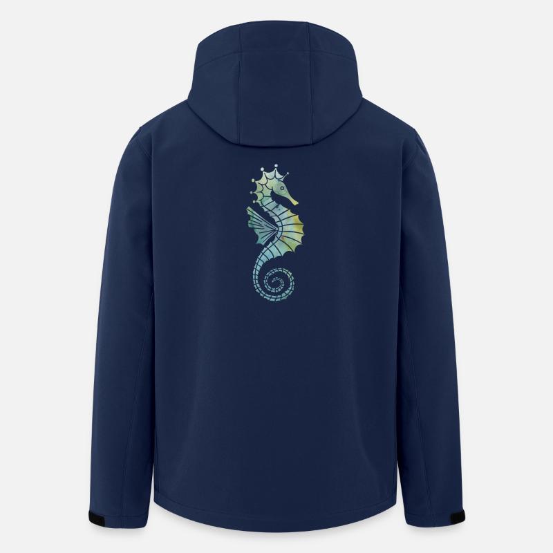 Seepferdchen - Recycelte Männer Softshell-Jacke von Stanley/Stella - Navy