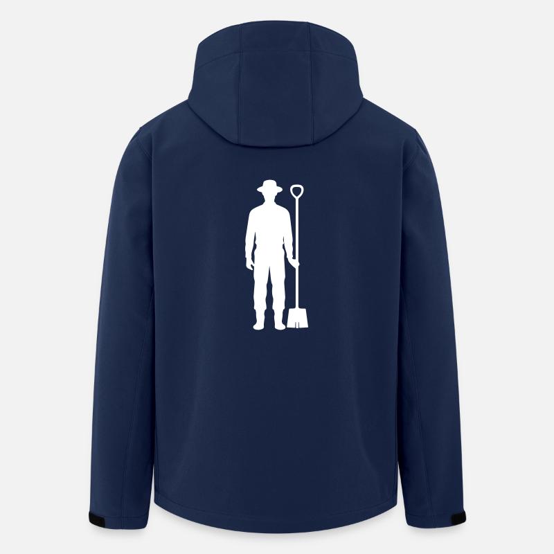 Landwirt Farmer Silhouette - Recycelte Männer Softshell-Jacke von Stanley/Stella - Navy