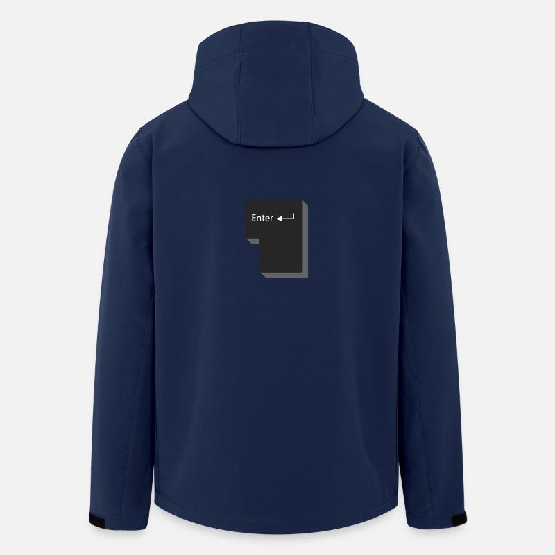 Enter Knopf Computer Geschenkidee - Recycelte Männer Softshell-Jacke von Stanley/Stella - Navy
