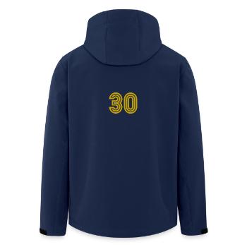 30. 30 YEARS. 30th ANNIVERSARY. 30TH ANNIVERSARY. - Men’s Recycled Softshell Jacket by Stanley/Stella - navy - Back - AI Model Male 185 light (185cm)