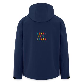 BONNE FÊTE. FÊTE DES MÈRES. FÊTE DES PÈRES. FÊTE - Veste softshell homme en polyester recyclé Stanley/Stella - marine - Dos - AI Model Male 185 light (185cm)
