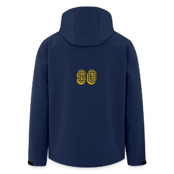 80. 80 YEARS. 80th ANNIVERSARY. 80TH BIRTHDAY. - Men’s Recycled Softshell Jacket by Stanley/Stella - navy - Back - AI Model Male 185 light (185cm)