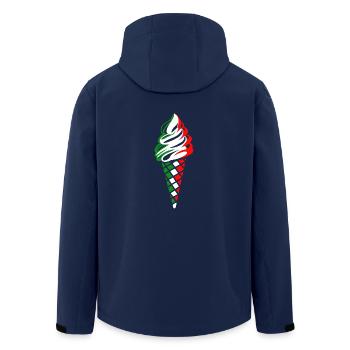 italienisches Eis - Recycelte Männer Softshell-Jacke von Stanley/Stella - Navy - Hinten - AI Model Male 185 light (185cm)