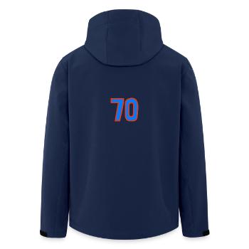 70. 70 YEARS. 70TH ANNIVERSARY. 70TH ANNIVERSARY. - Men’s Recycled Softshell Jacket by Stanley/Stella - navy - Back - AI Model Male 185 light (185cm)