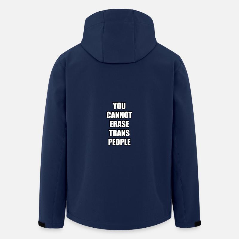 You cannot erase trans people - Men’s Recycled Softshell Jacket by Stanley/Stella - navy