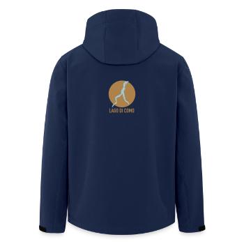 Lago di Como - Lac de Côme - Veste softshell homme en polyester recyclé Stanley/Stella - marine - Dos - AI Model Male 185 light (185cm)