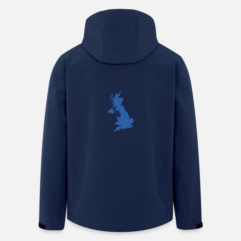 UK-Karte - Recycelte Männer Softshell-Jacke von Stanley/Stella - Navy