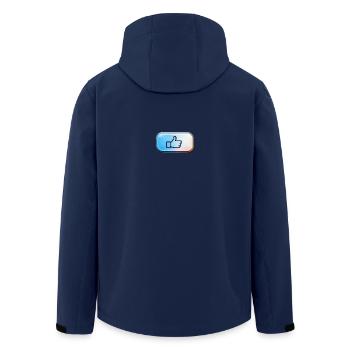 Neon Daumen Hoch Gradient - Recycelte Männer Softshell-Jacke von Stanley/Stella - Navy - Hinten - AI Model Male 185 light (185cm)