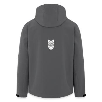 Conception de tête de loup simple - Veste softshell homme en polyester recyclé Stanley/Stella - charbon - Dos - AI Model Male 185 light (185cm)