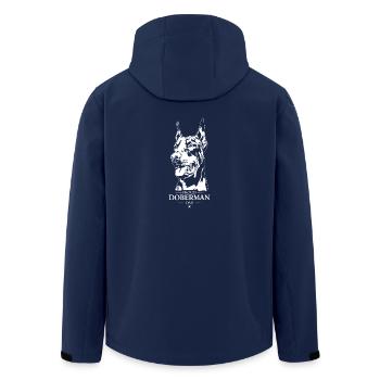 Doberman Dad Hunde Hund Dobermann Wilsigns - Recycelte Männer Softshell-Jacke von Stanley/Stella - Navy - Hinten - AI Model Male 185 light (185cm)