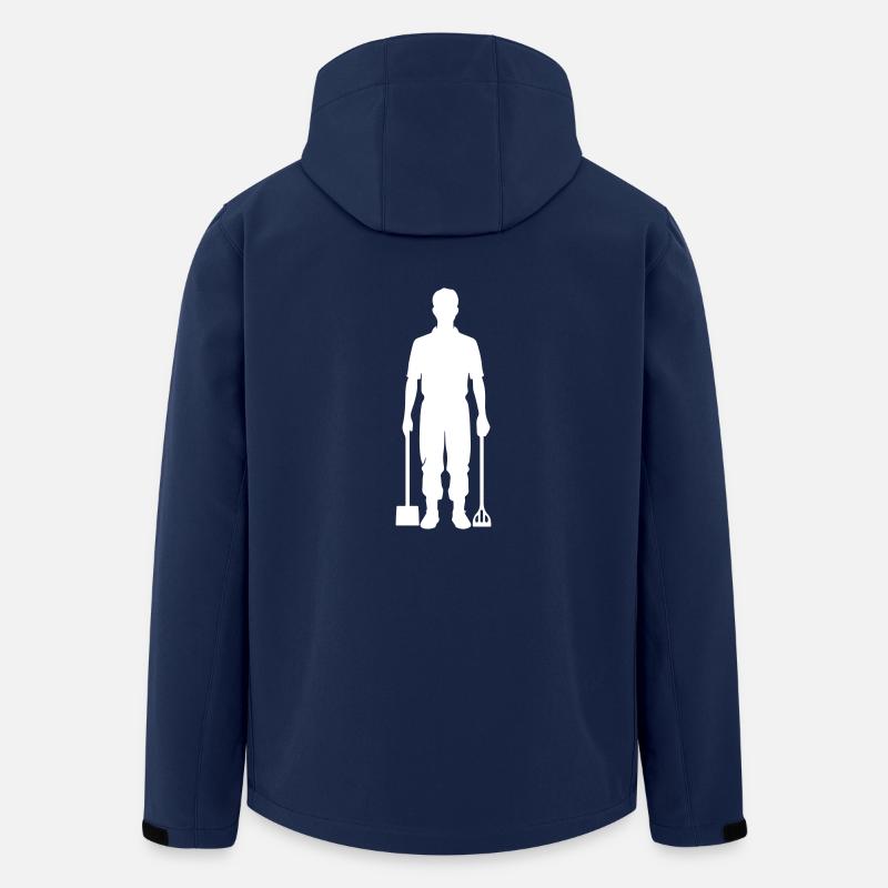 Farmer Silhouette - Recycelte Männer Softshell-Jacke von Stanley/Stella - Navy
