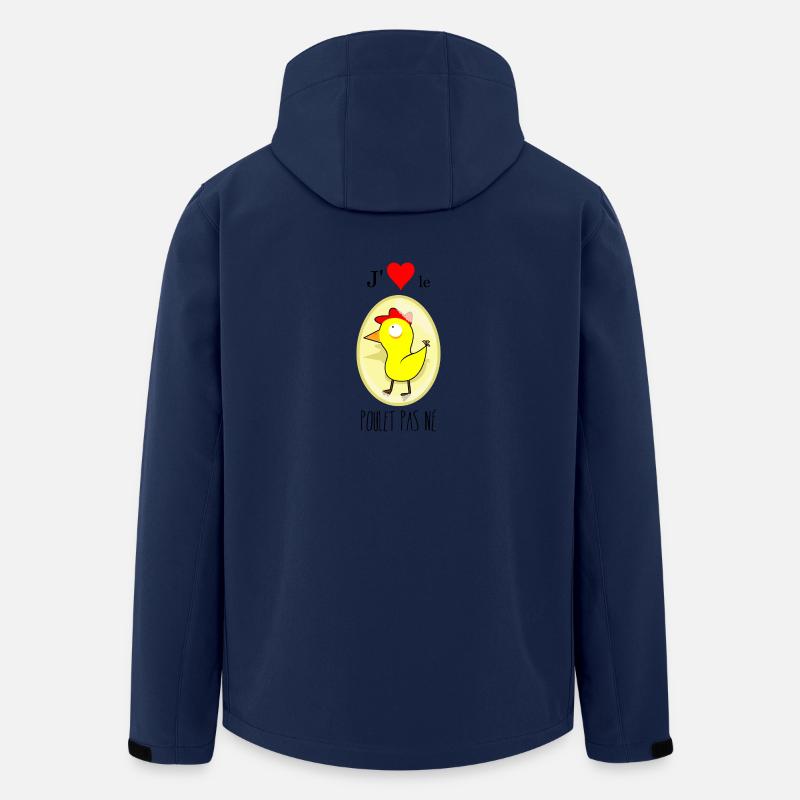 j'aime le poulet pas né - Veste softshell homme en polyester recyclé Stanley/Stella - marine