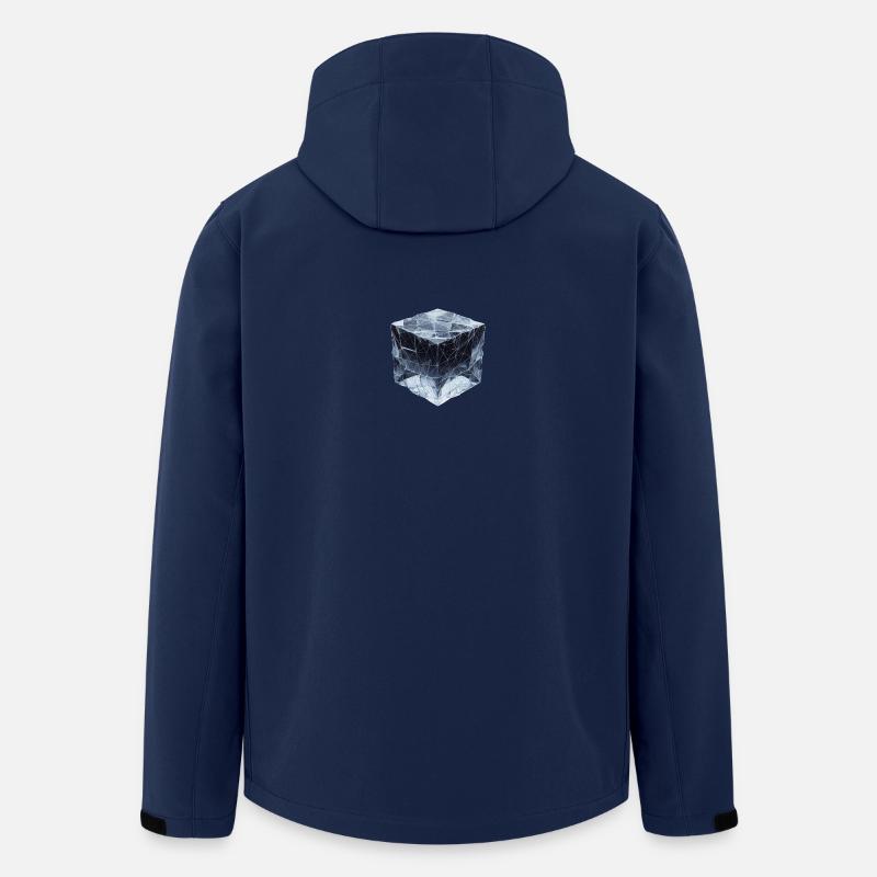 Eiswürfel im Polygon-Stil - Recycelte Männer Softshell-Jacke von Stanley/Stella - Navy