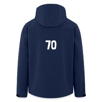 70. 70 YEARS. 70TH ANNIVERSARY. 70TH ANNIVERSARY. - Men’s Recycled Softshell Jacket by Stanley/Stella - navy - Back - AI Model Male 185 light (185cm)