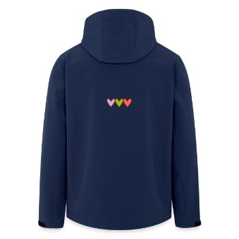 COUPLE. JUST MARRIED. Bachelorette party. VALENTINE'S DAY. LOVE. - Men’s Recycled Softshell Jacket by Stanley/Stella - navy - Back - AI Model Male 185 light (185cm)