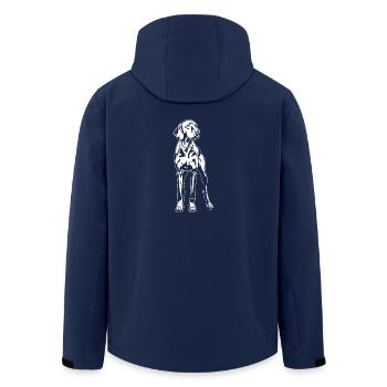 Ungarischer Vizsla Portrait Hund Hunde Wilsigns - Recycelte Männer Softshell-Jacke von Stanley/Stella - Navy - Hinten - AI Model Male 185 light (185cm)