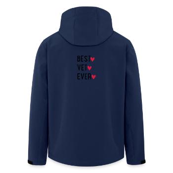 Tierarzt - Recycelte Männer Softshell-Jacke von Stanley/Stella - Navy - Hinten - AI Model Male 185 light (185cm)