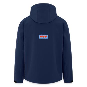 PAAR. ICH HABE GERADE GEHEIRATET. Junggesellinnenabschied. VALENTINSTAG. MARIES - Recycelte Männer Softshell-Jacke von Stanley/Stella - Navy - Hinten - AI Model Male 185 light (185cm)