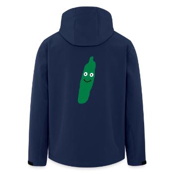 cucumber baby gift birth pregnancy - Men’s Recycled Softshell Jacket by Stanley/Stella - navy - Back - AI Model Male 185 light (185cm)