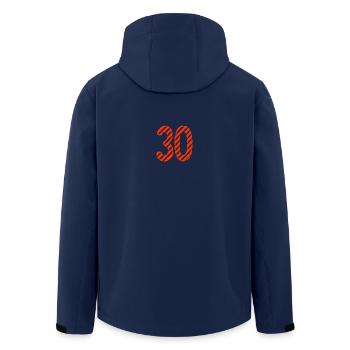 30. 30 YEARS. 30th ANNIVERSARY. 30TH ANNIVERSARY. - Men’s Recycled Softshell Jacket by Stanley/Stella - navy - Back - AI Model Male 185 light (185cm)