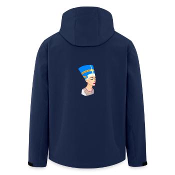 Nofretete - Recycelte Männer Softshell-Jacke von Stanley/Stella - Navy - Hinten - AI Model Male 185 light (185cm)