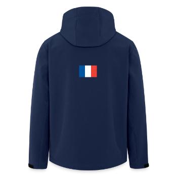 France, drapeau - Veste softshell homme en polyester recyclé Stanley/Stella - marine - Dos - AI Model Male 185 light (185cm)