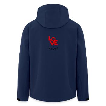 Love ma vie - Veste softshell homme en polyester recyclé Stanley/Stella - marine - Dos - AI Model Male 185 light (185cm)