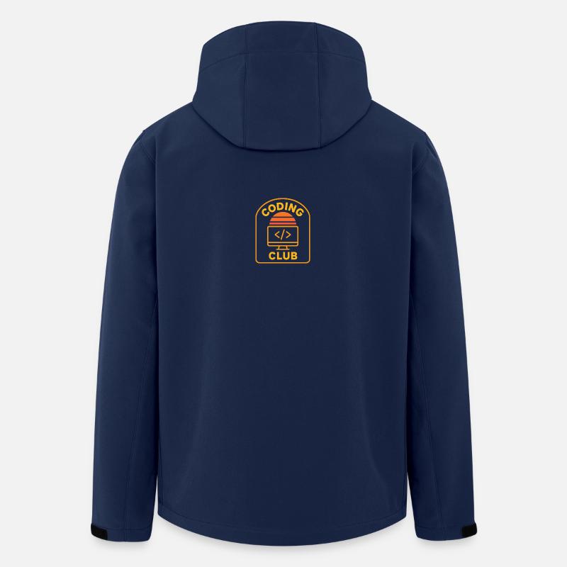 Coding Club Retro Sunrise Design - Veste softshell homme en polyester recyclé Stanley/Stella - marine