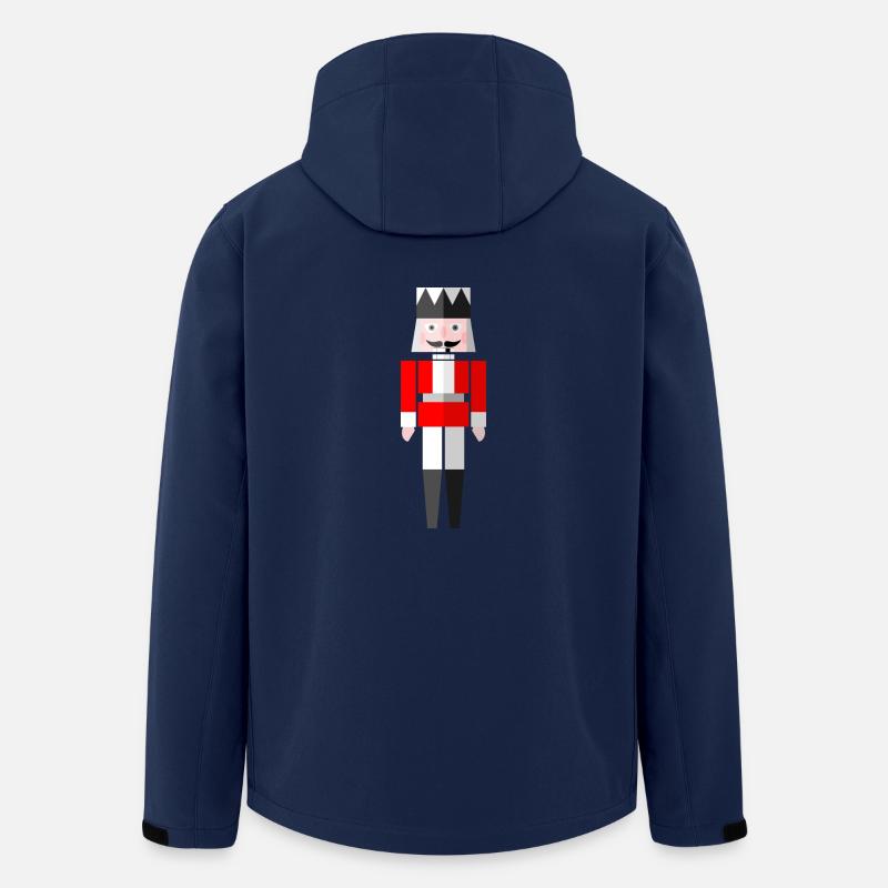 Weihnachtsgrafik Nussknacker Rot by Cultform - Recycelte Männer Softshell-Jacke von Stanley/Stella - Navy