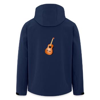Gitarre - Recycelte Männer Softshell-Jacke von Stanley/Stella - Navy - Hinten - AI Model Male 185 light (185cm)