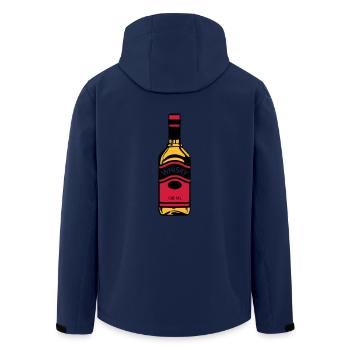Whiskey Bottle - Men’s Recycled Softshell Jacket by Stanley/Stella - navy - Back - AI Model Male 185 light (185cm)