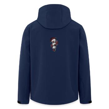 See no Evil - Men’s Recycled Softshell Jacket by Stanley/Stella - navy - Back - AI Model Male 185 light (185cm)