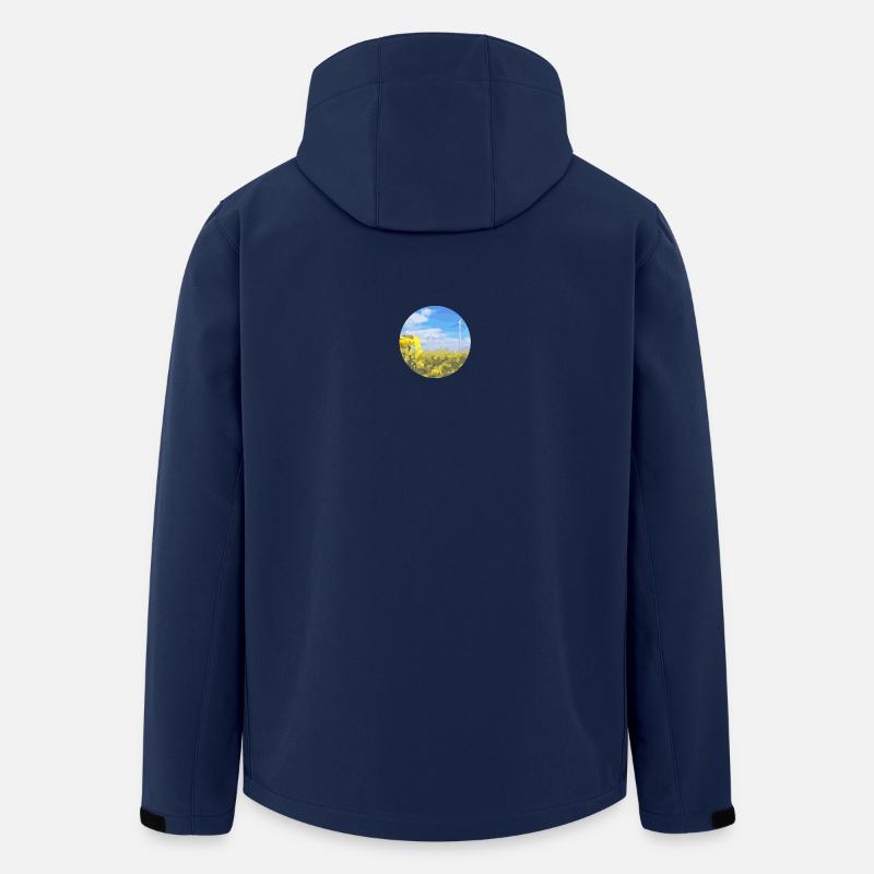 field with windmill - Men’s Recycled Softshell Jacket by Stanley/Stella - navy