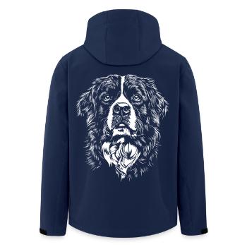 Bouvier Bernois Portrait Chien Chien - Veste softshell homme en polyester recyclé Stanley/Stella - marine - Dos - AI Model Male 185 light (185cm)