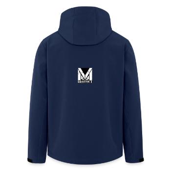 MR X einziger negativer M - Recycelte Männer Softshell-Jacke von Stanley/Stella - Navy - Hinten - AI Model Male 185 light (185cm)