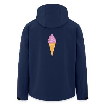 EIS - Recycelte Männer Softshell-Jacke von Stanley/Stella - Navy - Hinten - AI Model Male 185 light (185cm)