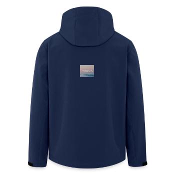 Ich will nur - Philipp Poisel - Recycelte Männer Softshell-Jacke von Stanley/Stella - Navy - Hinten - AI Model Male 185 light (185cm)