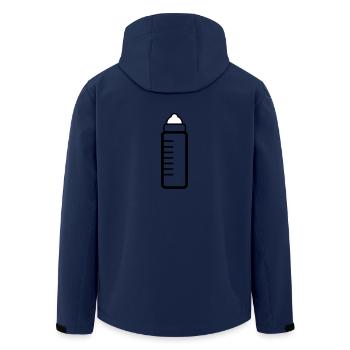 Babyflasche Flasche Fläschchen baby milch 1c - Recycelte Männer Softshell-Jacke von Stanley/Stella - Navy - Hinten - AI Model Male 185 light (185cm)
