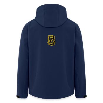 5. 5 YEARS. 5th ANNIVERSARY. 5 YEAR ANNIVERSARY. 5. - Men’s Recycled Softshell Jacket by Stanley/Stella - navy - Back - AI Model Male 185 light (185cm)
