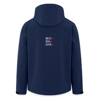 Hund - Recycelte Männer Softshell-Jacke von Stanley/Stella - Navy - Hinten - AI Model Male 185 light (185cm)